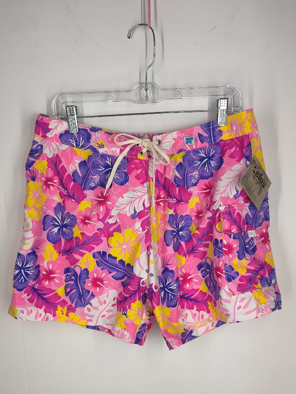 Xelos Brand Hand Made In California Floral Long Length Boardshorts Size 12 Nwt